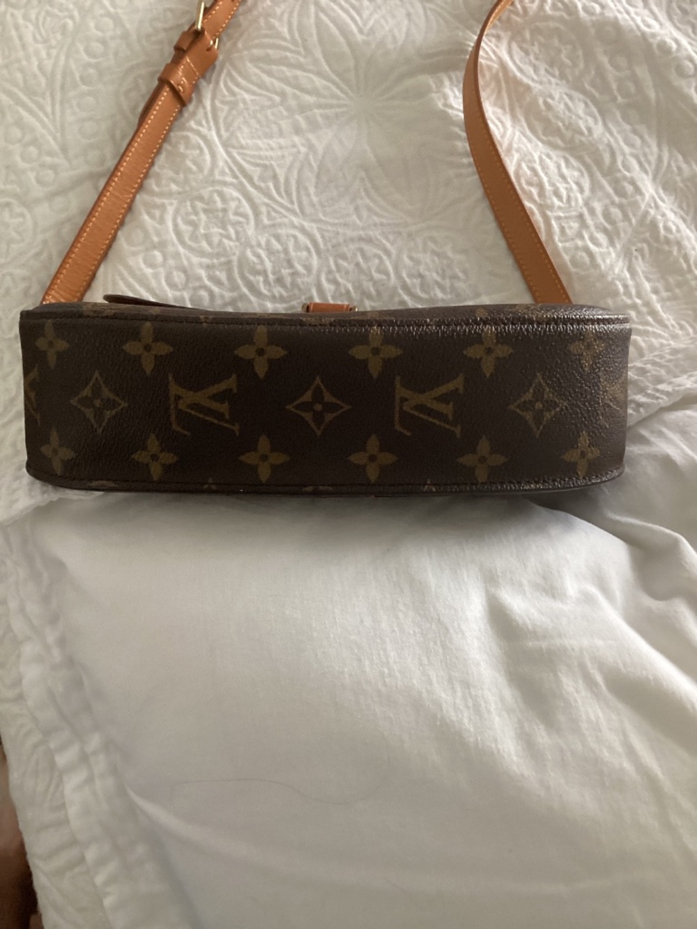 Louis Vuitton Monogram Crossbody in Brown and Tan with Gold Hardware - Picture 7 of 10